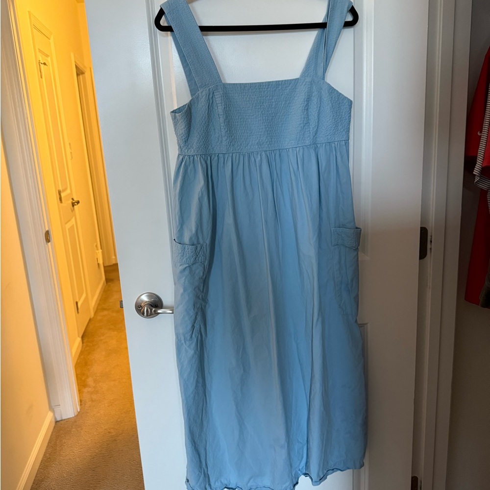 Madewell Cutout-Back Empire Midi Dress